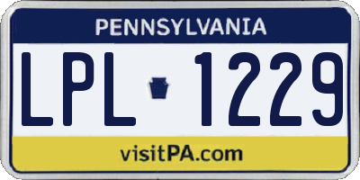 PA license plate LPL1229