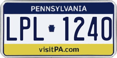 PA license plate LPL1240