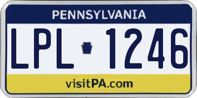 PA license plate LPL1246