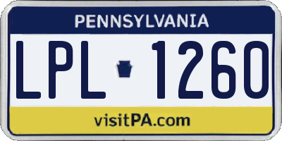 PA license plate LPL1260
