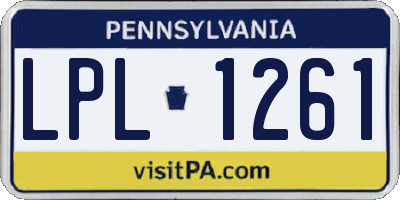 PA license plate LPL1261