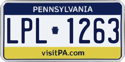 PA license plate LPL1263