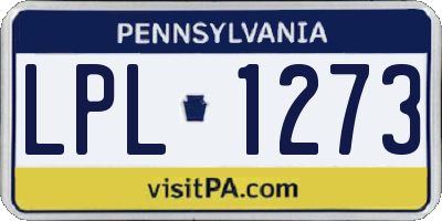 PA license plate LPL1273