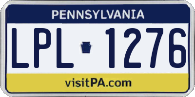 PA license plate LPL1276