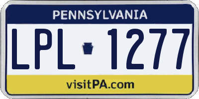 PA license plate LPL1277