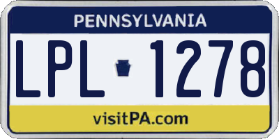 PA license plate LPL1278