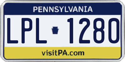 PA license plate LPL1280