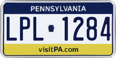PA license plate LPL1284
