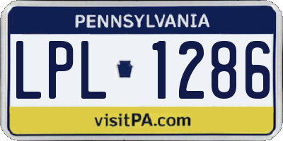 PA license plate LPL1286
