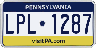 PA license plate LPL1287
