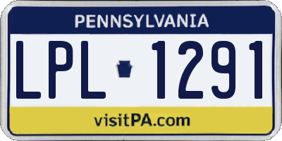PA license plate LPL1291