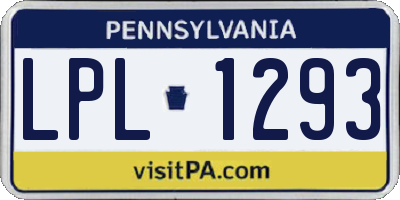 PA license plate LPL1293