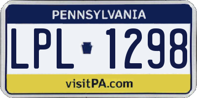 PA license plate LPL1298