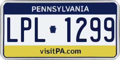 PA license plate LPL1299