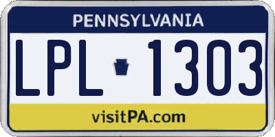 PA license plate LPL1303