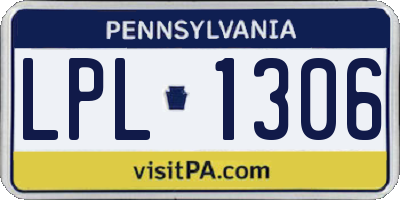 PA license plate LPL1306