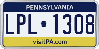 PA license plate LPL1308