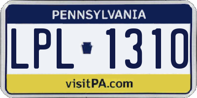 PA license plate LPL1310