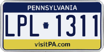 PA license plate LPL1311