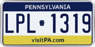 PA license plate LPL1319