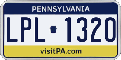 PA license plate LPL1320