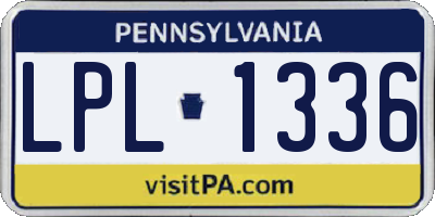 PA license plate LPL1336