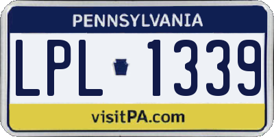 PA license plate LPL1339