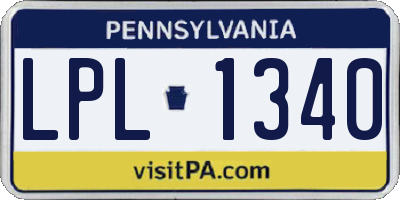 PA license plate LPL1340