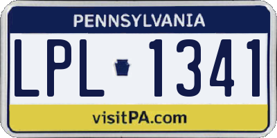 PA license plate LPL1341