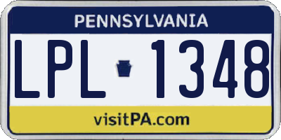 PA license plate LPL1348