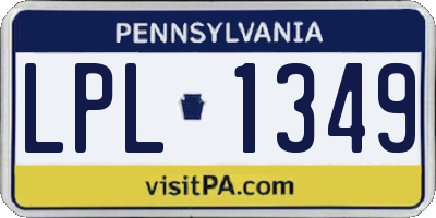 PA license plate LPL1349