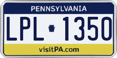 PA license plate LPL1350