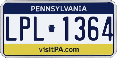 PA license plate LPL1364