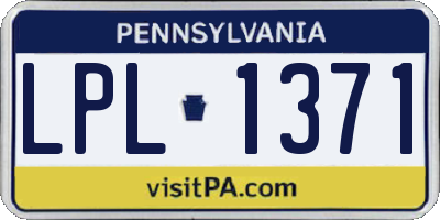 PA license plate LPL1371