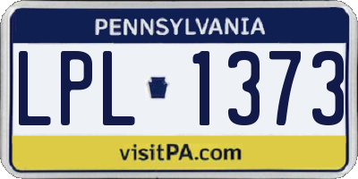 PA license plate LPL1373