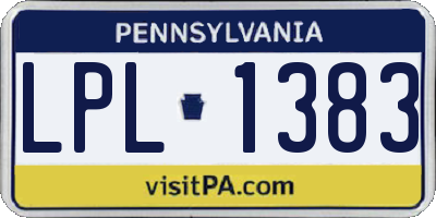 PA license plate LPL1383