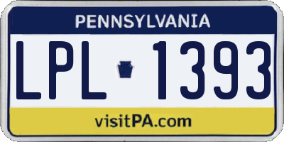 PA license plate LPL1393