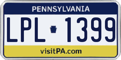 PA license plate LPL1399