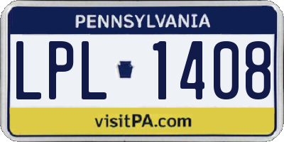 PA license plate LPL1408