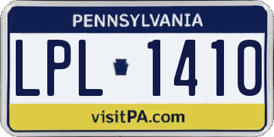 PA license plate LPL1410