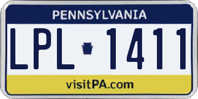 PA license plate LPL1411