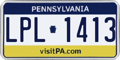 PA license plate LPL1413