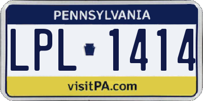 PA license plate LPL1414