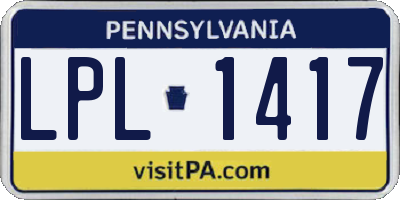 PA license plate LPL1417