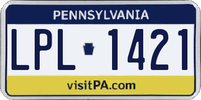 PA license plate LPL1421
