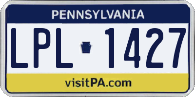 PA license plate LPL1427