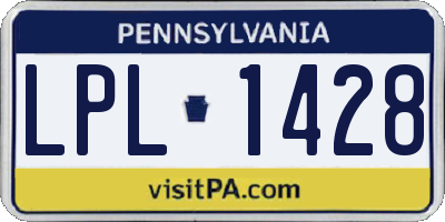 PA license plate LPL1428