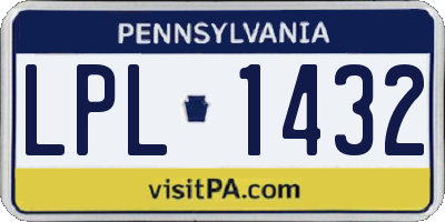 PA license plate LPL1432