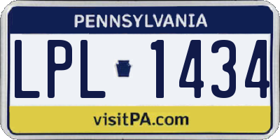PA license plate LPL1434