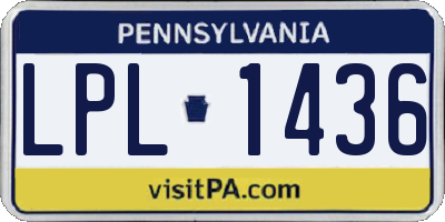 PA license plate LPL1436